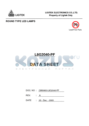 L8G2040-PF datasheet - ROUND TYPE LED LAMPS