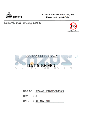 L8SR3330-PF-TBS-X datasheet - TAPE AND BOX TYPE LED LAMPS