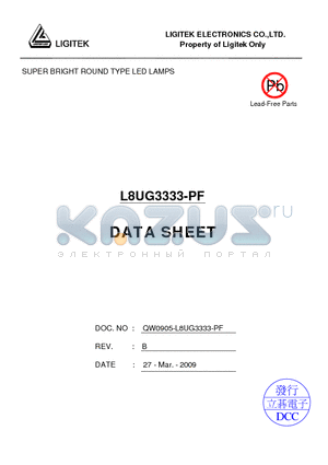 L8UG3333-PF datasheet - SUPER BRIGHT ROUND TYPE LED LAMPS