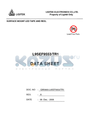 L9SEF9553-TR1 datasheet - SURFACE MOUNT LED TAPE AND REEL