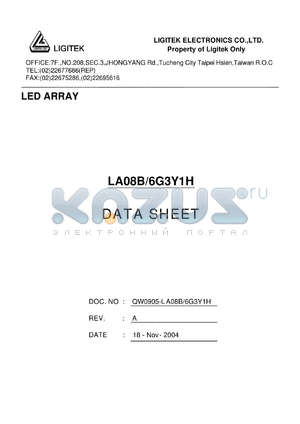 LA08B-6G3Y1H datasheet - LED ARRAY