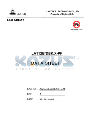 LA112B-DBK.X-PF datasheet - LED ARRAY