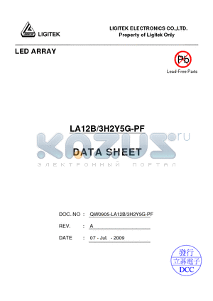 LA12B-3H2Y5G-PF datasheet - LED ARRAY