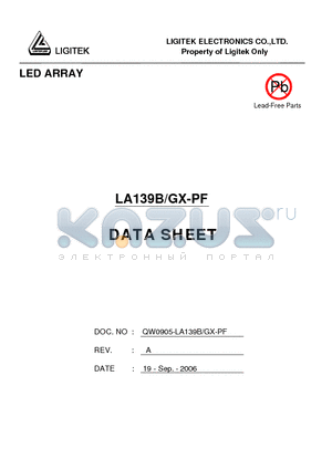 LA139B-GX-PF datasheet - LED ARRAY