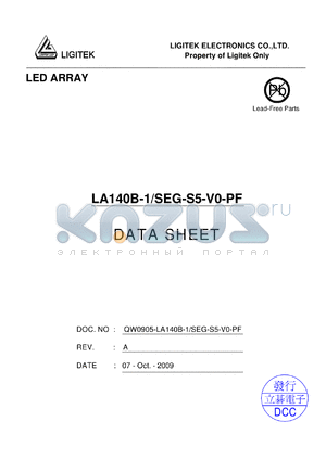 LA140B-1-SEG-S5-V0-PF datasheet - LED ARRAY
