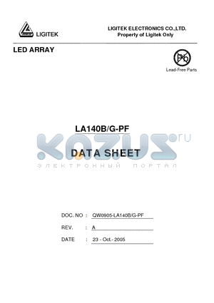 LA140B-G-PF datasheet - LED ARRAY