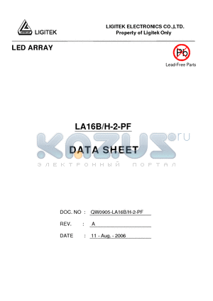 LA16B-H-2-PF datasheet - LED ARRAY