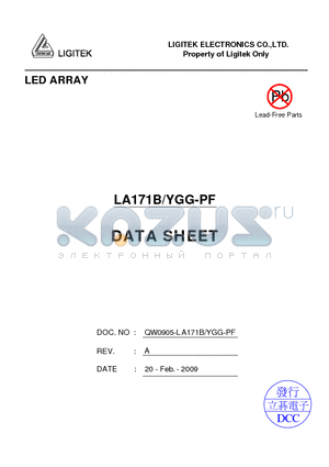 LA171B-YGG-PF datasheet - LED ARRAY