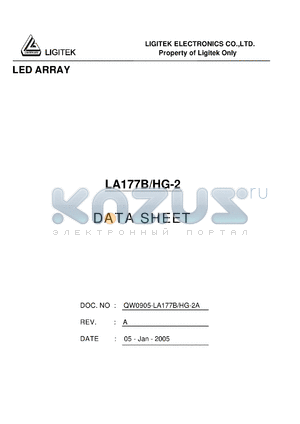 LA177B-HG-2 datasheet - LED ARRAY
