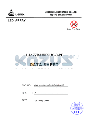 LA177B-HRF9UG-3-PF datasheet - LED ARRAY
