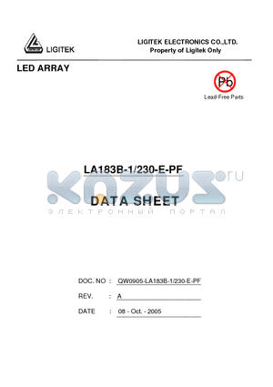 LA183B-1-230-E-PF datasheet - LED ARRAY