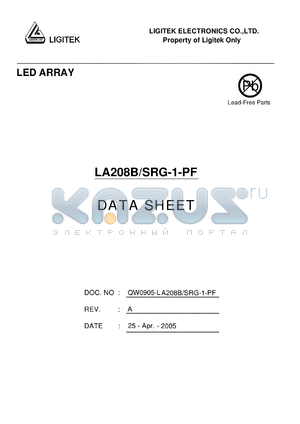 LA208B-SRG-1-PF datasheet - LED ARRAY