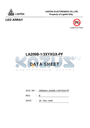 LA209B-1-3XYXGX-PF datasheet - LED ARRAY