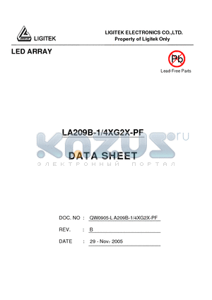 LA209B-1-4XG2X-PF datasheet - LED ARRAY