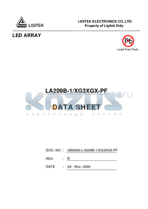 LA209B-1-XG3XGX-PF datasheet - LED ARRAY