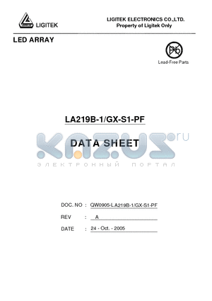LA219B-1-GX-S1-PF datasheet - LED ARRAY