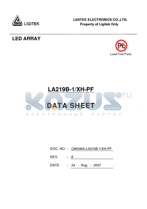 LA219B-1-XH-PF datasheet - LED ARRAY