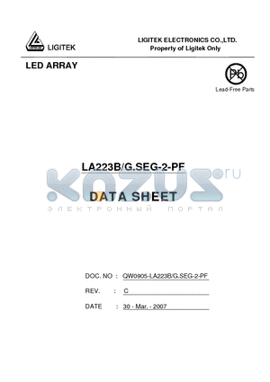 LA223B-G.SEG-2-PF datasheet - LED ARRAY