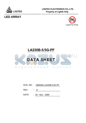 LA230B-5-5G-PF datasheet - LED ARRAY