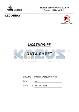 LA232W-YG-PF datasheet - LED ARRAY