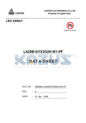 LA29B-GYX3G2H-W1-PF datasheet - LED ARRAY