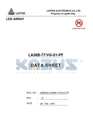 LA38B-77-VG-S1-PF datasheet - LED ARRAY