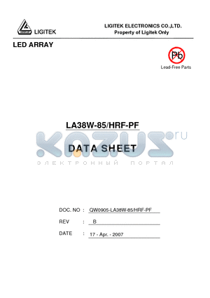 LA38W-85-HRF-PF datasheet - LED ARRAY