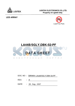 LA44B-SGLY.DBK-S2-PF datasheet - LED ARRAY