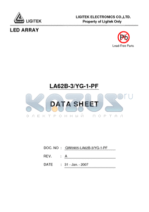 LA62B-3-YG-1-PF datasheet - LED ARRAY