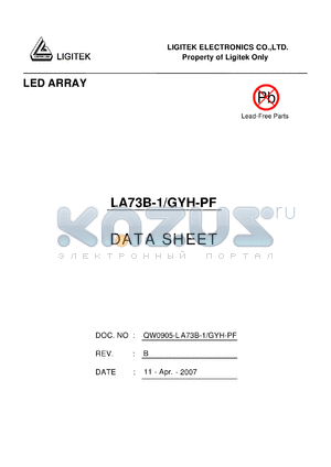 LA73B-1-GYH-PF datasheet - LED ARRAY