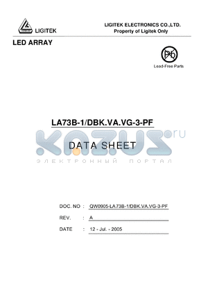 LA73B-1-DBK.VA.VG-S26-PF datasheet - LED ARRAY