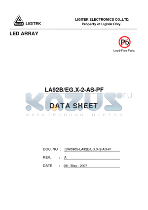 LA92B-EG.X-2-AS-PF datasheet - LED ARRAY