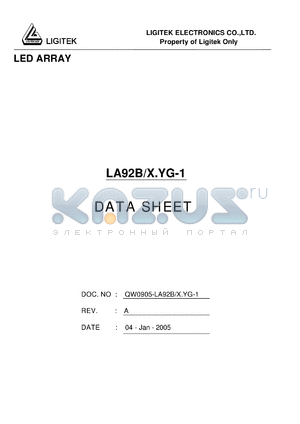 LA92B-X.YG-1 datasheet - LED ARRAY