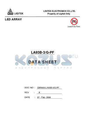 LA93B-3-G-PF datasheet - LED ARRAY