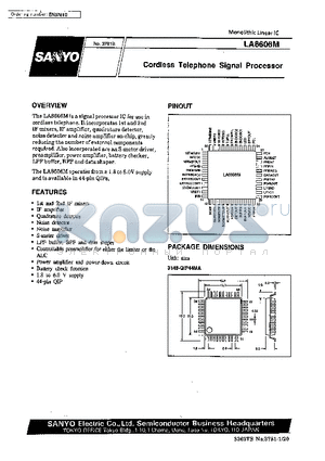 LA8606 datasheet - Cordless Telephone Signal Processor