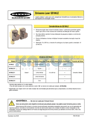 QS186LE14 datasheet - Emissores Laser