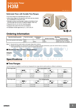 Y92F-40 datasheet - Solid-state Timer