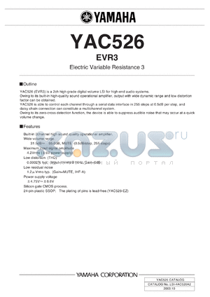 YAC526 datasheet - Electric Variable Resistance 3