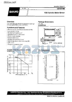 LB1817M datasheet - FDD Spindle Motor Driver