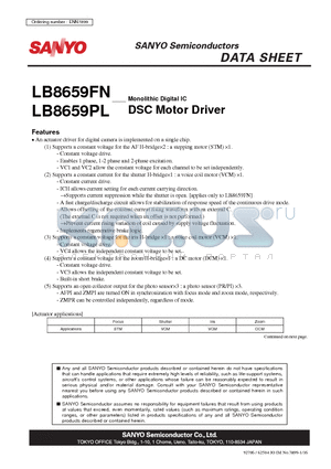 LB8659FN datasheet - DSC Motor Driver