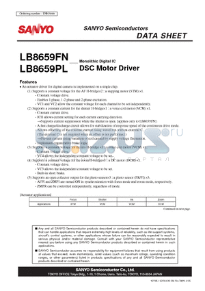 LB8659PL datasheet - DSC Motor Driver