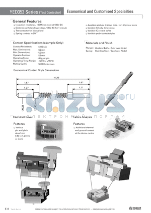 YED353 datasheet - Economical and Customised Specialities