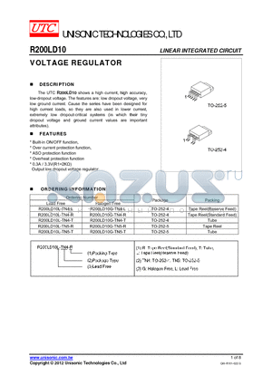 R200LD10L-TN4-T datasheet - VOLTAGE REGULATOR