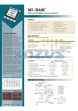 MIL-STD-810 datasheet - Military COTS Ripple Attenuator Modules