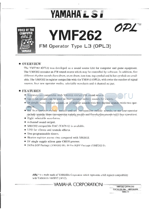 YMF262 datasheet - FM OPERATOR TYPE L3