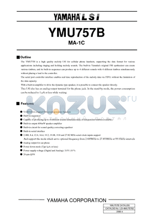 YMU757B datasheet - MA-1C