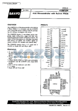 LC66E516 datasheet - 4-bit Microcontroller with Built-in PROM