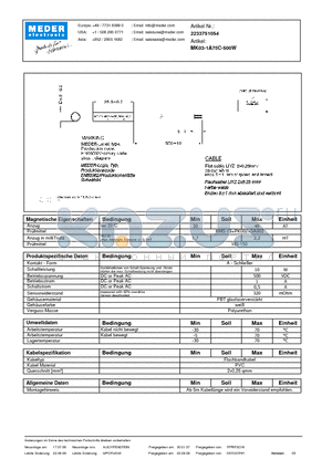 MK03-1A75C-500W_DE datasheet - (deutsch) MK Reed Sensor