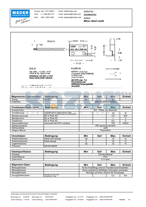 MK04-1B90C-300W_DE datasheet - (deutsch) MK Reed Sensor