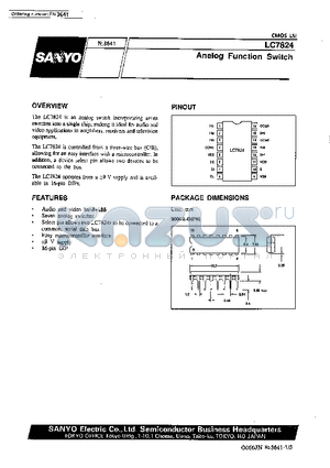 LC7824 datasheet - Analog Function Switch